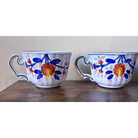Vintage Tiffany & Co Hand Painted in Italy Tea/ Coffee Cups / Set of 2 - Picture 2 of 7